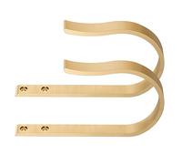 Warm Gold Curtain Drapery Holdbacks,2Pcs Solid Aluminum U Shaped Wall Mounted Curtain Tiebacks