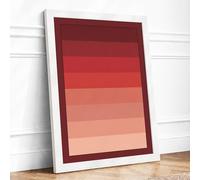 Warm Gradient Progression Minimalist Framed Wall Art Print A2 (59.4×42cm) White, Wall Decor for Living Room, Bedroom, Office & Home, Ready to Hang, Art Gift
