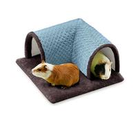 Warm Guinea Pig Hideout Tunnel Bed, Soft Removable Guinea Pig Tunnels And Tubes for Cage, Guinea Pig Hides Fleece For Rat, Sturdy Small Animal Tunnel For Rat, Hamster Hedgehog, Chinchilla (Blue)