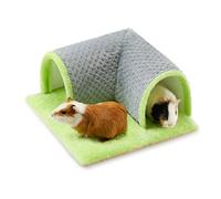 Warm Guinea Pig Hideout Tunnel Bed, Soft Removable Guinea Pig Tunnels And Tubes for Cage, Guinea Pigs Hides Fleece For Rat, Sturdy Small Animal Tunnel For Rat, Hamster Hedgehog, Chinchilla (Green)