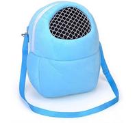 Warm hamster harness small animal breathable pet carrying bag mouse hedgehog puppy pocket sleeping hanging outing travel bag 3 colors (small, blue) Durability