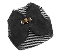 Warm Hamster Vest for Small Animal Winter Wear, Black | Hook Closure and Cozy Fleece for Golden Hamsters, Cold Weather Photography Clothing and Party Apparel