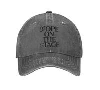 Warm hat Made of Pure Cotton，Hope On The Stage World Tour Unisex Baseball Caps Distressed Washed Caps Hat Retro Outdoor Summer Adjustable Sun Cap Black