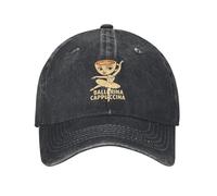 Warm hat Made of Pure Cotton,Vintage Ballerina Cappuccina Italian Brainrot Baseball Cap Distressed Washed Snapback Cap Outdoor Running Golf Gift Hats Black