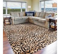 WARM HAVEN Leopard Print Area Rug, 5x7, Cheetah Gold