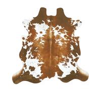 WARM HAVEN Small Cow Hide Faux Cowhide Rug: Cow Print Rug for Living Room Bedroom 2.6x3.1 Feet - Animal Print Skin Brown Western