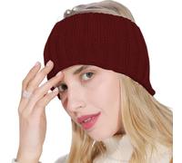 Warm Headbands for Women, Knitted Headband - Knitted Wide Headband for Winter, Comfortable Winter Headbands for Women, Warm Thick Knitted Headband for Cold Weather, Skiing