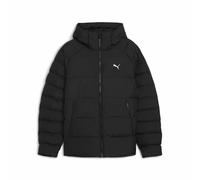 Warm Hooded Padded Jacket with Zip Fastening Black
