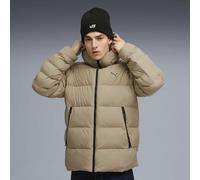 Warm Hooded Padded Jacket with Zip Fastening Coffee