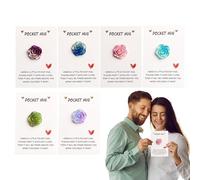 , Warm Hug Heart Flower Card, Inspirational Romantic Keepsake Message for Birthday Girlfriend Valentines Friendship Friends Encouragement Boyfriend