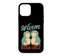 Warm Hugs Only Cute Penguin Couple Cuddle Case for iPhone 12 mini