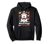 Warm Hugs Polar Bear Penguin Christmas Holiday Love Pullover Hoodie