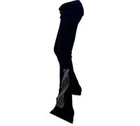 Warm Ice Rink Skating Pants Fleece Lined Black Trousers | 4-way stretch fabric, flexible freedom, supports jumps and spins, comfortable relaxed fit style