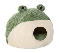 Warm In Winter Bed Little Mat Basket Small Dog House Windproof Puppy Nest With Cartoon Frog Designed Dog House Outside Indoor
