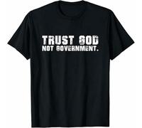 WARM KISS Limited Trust God Not Government T Shirt Black XL