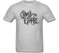 WARM KISS Men's Crown The Empire Short Sleeve T Shirt Grey L