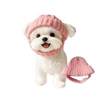 Warm Knit Dog Beanie Hat with Ear Flaps - Cozy Stretchy Knit for Small Dogs, Festive & Everyday Winter Beanie for Dogs, Christmas Dog Hat Offering, Turn Your Pup into The Season’s Cute Star (Pink)