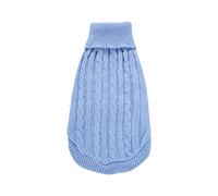 Warm Knitted Dog Cat Sweater Winter Pet Soft Comfortable Puppy Coat Fashionable Pet Apparel (Light Blue, XS)