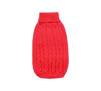 Warm Knitted Dog Cat Sweater Winter Pet Soft Comfortable Puppy Coat Fashionable Pet Apparel (Red, S)