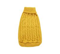 Warm Knitted Dog Cat Sweater Winter Pet Soft Comfortable Puppy Coat Fashionable Pet Apparel (Yellow, M)