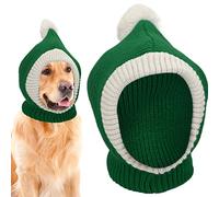 Warm Knitted Woolen Dog Winter Hat with Festive Design, suitable for Small and Medium Dogs and Cats, Keeping Your Pets Cozy and Stylish during Christmas and Play Dates (L)