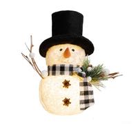 Warm LED Snowman Figurine for Holiday Home Decor, Adds Inviting Light and Seasonal Cheer to Various Settings