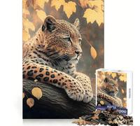 Warm Leopard in The Wild 1000 Piece Jigsaw Puzzle for Teenagers Mental Exercise Peaceful Recreation Defined Edges (50x75cm)