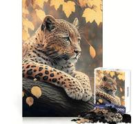 Warm Leopard in The Wild 1000 Piece Teenager Puzzles Logic Ability Peaceful Recreation Crisp Edges Memorable Gift (38x52cm)
