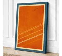Warm Lines in Motion Canvas Wall Art Print 36x24 Inch