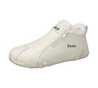 Warm Men'S Slip On Trainers Men Thermal Trainers Half Zip Fleece Shoes Secure Foothold Walking Shoes Non-Slip Winter Boots Low Top Snow Boots Outdoor Trekking Sneakers With Warm Padded