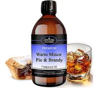 Warm Mince Pie & Brandy Fragrance Oils for Candle Making, Perfect for Soaps, Bath Bombs, Slime, Wax Melts, Home Fragrance, & Oils for Oil Burners - Aroma Oil for Hair & Skin Care UK Made - 500ml