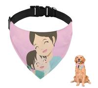 Warm Mothers Day Dog Bandana With Adjustable Strap D Ring Dog Neckerchief Pet Bibs Triangle Cat Scarves Accessories Puppy Dogs Cats Decor Machine Washable
