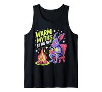 Warm Myths By The Fire Neon Bat Campfire Design Tank Top