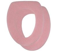Warm-n-Comfy Soft Toilet Seat Cover - Plush & Thick Fabric Toilet Seat Warmer for Round & Elongated 14x18" Toilet Seats - Reusable, Machine-Washable, Easy-Install - Gift-Ready Packaging - Pastel Pink