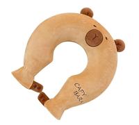 Warm Neck Water Bag - 1.4L Filling, U Shaped Capybara Hot Water Bottle, Soft Crystal Plush, Multi-Area Heat Therapy, Portable Travel Comfort | Office Winter Night, Hotel Holiday, Swirl