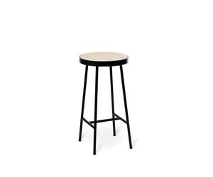 Warm Nordic Be My Guest barstool Rattan, black steel legs