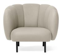 Warm Nordic - Cape Lounge Chair With Stitches, Pearl Grey - Pearl Grey
