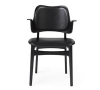 Warm Nordic Gesture Dining Chair with Seat and Back Upholstery Black Stained Birch/Prescott 207