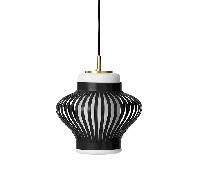 Warm Nordic Opal Lamella Pendant Black Noir