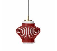 Warm Nordic Opal Lamella Pendant Dark Red