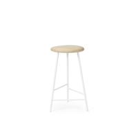 Warm Nordic Pebble Bar Stool H65 Ash/ White
