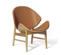 Warm Nordic The Orange Armchair with Seat and Back Upholstery Cognac/Oak