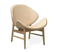 Warm Nordic The Orange Armchair with Seat and Back Upholstery Vegetal 090/Oak