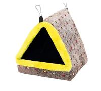 Warm Parrot Bed Hideaway Hammock Winter Bird Nest House for Indoor and Outdoor Use with Double Cave(Black)