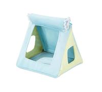 Warm Parrot Bed Hideaway Hammock Winter Bird Nest House for Indoor and Outdoor Use with Double Cave(Blue)