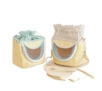 Warm Parrot Bed Hideaway Hammock Winter Bird Nest House for Indoor and Outdoor Use with Double Cave(Grey)