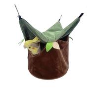 Warm Parrot Bed Hideaway Hammock Winter Bird Nest House for Indoor and Outdoor Use with Double Cave(S 18x18x11cm)