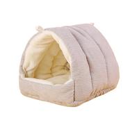 Warm Parrot Bed Hideaway Hammock Winter Bird Nest House for Indoor and Outdoor Use with Double Cave(White,15CM)