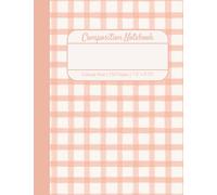 Warm Peach Gingham Composition Notebook | Peach Cloud · 150 pages · Standard 7.5" x 9.75": Watercolour Composition Book College Ruled · School Work ... · Sunday Check Collection | Dear Ines Studio