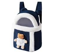 Warm Pet Carrier: Cute Cat Travel Carrier Backpack for Small Dogs Winter Pet Cage with Top Opening for